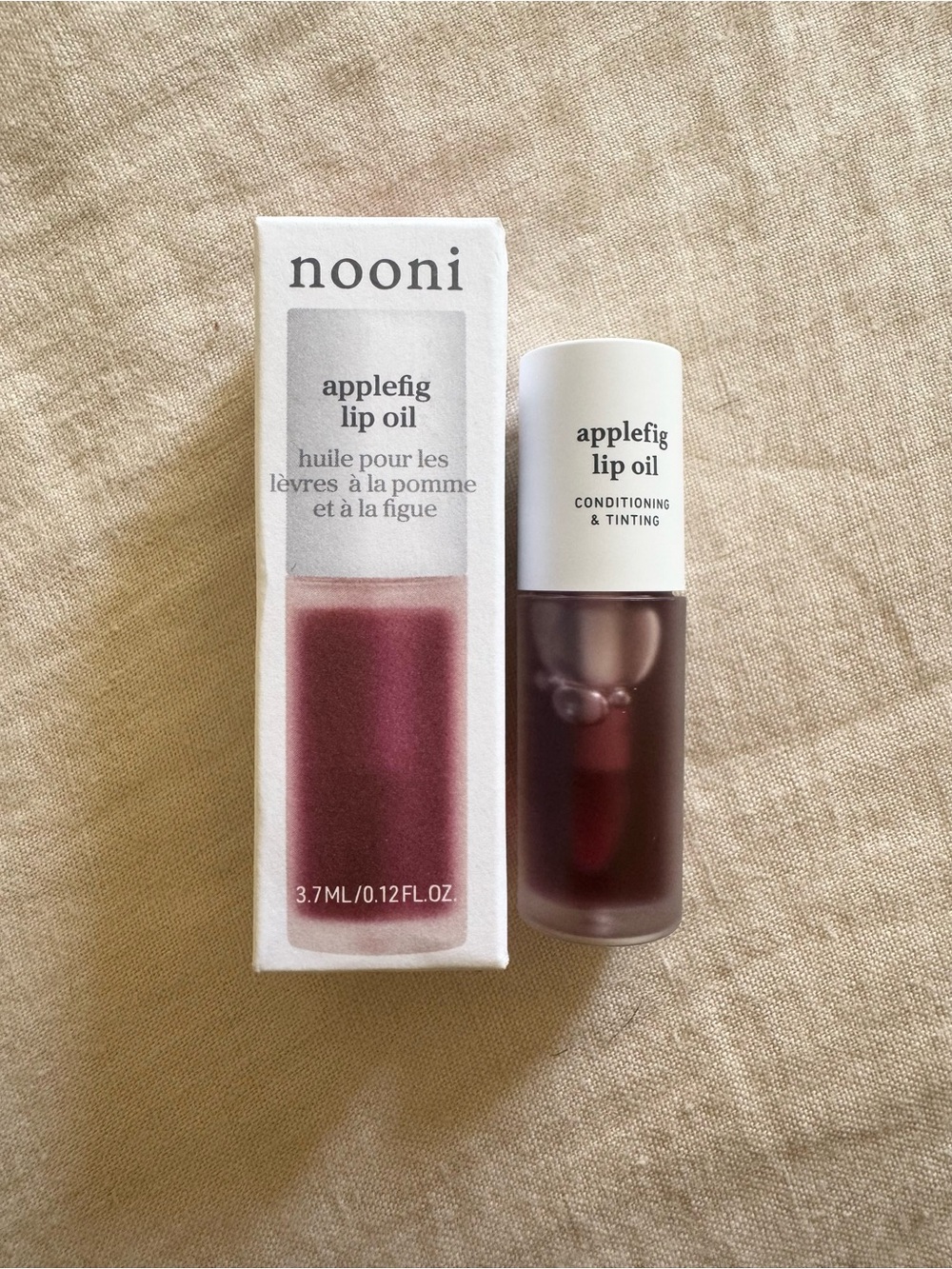 NWT Nooni appleplum volumizing Lip Tint Oil in Applefig